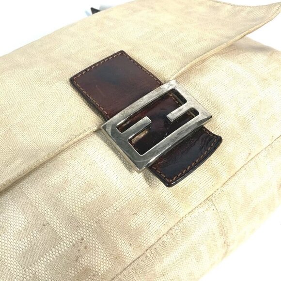 FENDI Zucca Mamma Baguette bag Shoulder Bag Canvas/Leather Beige - Picture 6 of 16